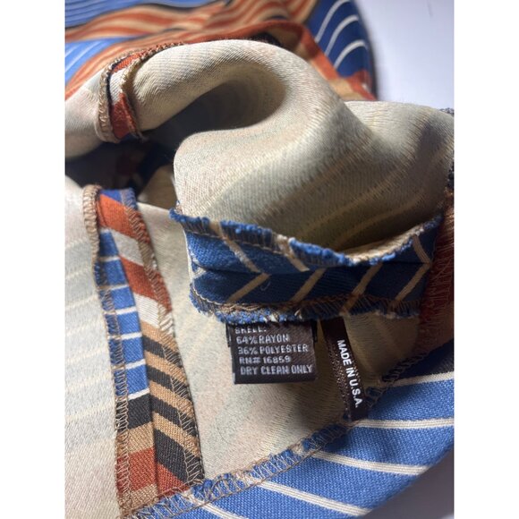 J. McLaughlin Montecito Pencil Skirt Indigo Stripe Women's Size 8 Multicolor - Picture 4 of 6